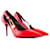 Tacones Versace Roja Cuero  ref.1257368