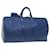 Louis Vuitton Keepall 55 Blau Leder  ref.1257491