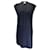Autre Marque 3.1 Phillip Lim Navy Blue Silk Trimmed Button-down Cotton Midi Dress  ref.1257541