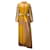 Autre Marque Mantou Nu / Robe chemise boutonnée en organza transparent doublée de satin jaune Savannah Synthétique Multicolore  ref.1257549