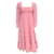 Autre Marque LoveShackFancy Pink Coral Blaze Print Miri Midi Dress Cotton  ref.1257562
