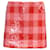 Autre Marque Carolina Herrera Red / Pink Sequined Checkered Mini Skirt Multiple colors Silk  ref.1257563