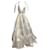 Autre Marque Carolina Herrera - Robe étagée sans manches à col en V et argent métallisé / robe formelle Soie Argenté  ref.1257566
