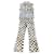 Autre Marque Giambattista Valli Branco / Colete jeans preto com estampa floral multixadrez e conjunto de duas peças jeans Multicor Algodão  ref.1257568