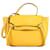 Céline CELINE Mini bolsa de cinto de couro de bezerro liso em amarelo  ref.1257599