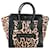 Céline CELINE Black Leather And Leopard Printed Pony Hair Mini Luggage Bag Pony-style calfskin  ref.1257607