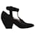 Giorgio Armani Suede Leather T Strap Heels Black  ref.1257646