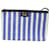 Dolce & Gabbana gestreifte Clutch aus blauem und weißem Canvas Leinwand  ref.1257721