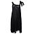 Timeless Chanel Black Mesh Asymmetric Dress with Bow on Shoulder Strap - view 2