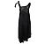 Timeless Chanel Black Mesh Asymmetric Dress with Bow on Shoulder Strap - view 3