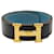 Hermès Cinto reversível Hermes Constance em couro preto e azul  ref.1257848