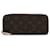 Louis Vuitton Brown Monogram Clemence Wallet Cloth  ref.1258076