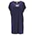 Tommy Hilfiger Vestido estilo camiseta con logo y corte holgado para mujer en algodón azul marino  ref.1258110