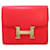 Constance Hermès Hermes wallets Red Linen  ref.1258286