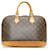 Alma LOUIS VUITTON Handbags Brown Linen  ref.1258291