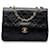 CHANEL Handbags Timeless/classique Black Linen  ref.1258309