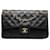 CHANEL Handbags Timeless/classique Black Linen  ref.1258310