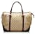 GUCCI Handbags Brown Linen  ref.1258319