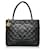 CHANEL Handbags Classic CC Shopping Black Linen  ref.1258329