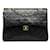 CHANEL Handbags Timeless/classique Black Linen  ref.1258333