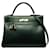 Hermès HERMES Handbags Kelly 32 Green Leather  ref.1258668