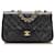 CHANEL Handbags Timeless/classique Black Linen  ref.1259289