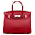 Birkin Hermès HERMES Handtaschen Rot Leder  ref.1259390