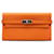 Kelly Hermès Hermes-Geldbörsen Orange Leder  ref.1259410
