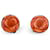 Chanel earrings Orange Plastic  ref.1259501
