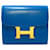 Hermès carteiras Hermes Azul Couro  ref.1259692