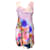 Autre Marque Krizia Pink Multi Watercolor Printed Sleeveless Silk Dress  ref.1259933
