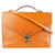 Louis Vuitton Cognac Epi Leather Serviette Business Bag Brown Cloth  ref.1259951