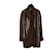 Chanel AH99 Veste Manteau FR40 Leather Cashmere US10 Jacket Coat FW99 Cuir Cachemire Marron  ref.1260035