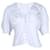Autre Marque Rixo Rihanna Bluse mit Spitzenbesatz aus weißer Baumwolle  ref.1260056