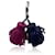 Ring Hermès Porte-clés Hermes Carmen Uno-Dos en cuir bleu et violet Multicolore  ref.1260061