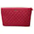 Chanel Timeless rose shocking clutch Pink Leather  ref.1260154