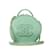 Camera Chanel Caviar Quilted Small Round Vanity Light green Leather  ref.1260156