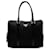 Prada Black Tessuto Handbag Negro Cuero Becerro Nylon Paño  ref.1260163