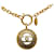 Colar com pingente redondo de ouro CC Chanel Dourado Metal Banhado a ouro  ref.1260215