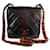 Bolsa clássica de aba quadrada marrom escuro com corrente de tartaruga vintage Chanel 94/96 rara. Castanho escuro Couro  ref.1260292
