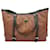 Bolso de compras grande MCM X-Large Visetos en marrón con estampado de logo, bolso de mano. Castaño  ref.1260316