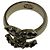 Anillo Chanel CC Strass Negros Dorado Gold hardware - vista 14