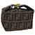 FENDI Zucca Canvas Mini Hand Bag Black Brown Auth am5871A  ref.1260528