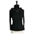 CHANEL Top plastron noir neuf avec étiquette T40 Soie Coton  ref.1260739