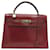 Hermès HERMES KELLY 32 SELLIER BAG IN RED HERMES COLOR Dark red Leather  ref.1260741