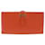 Béarn Hermès Bearn Orange Leder  ref.1260907