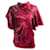 Autre Marque Rick Owens Red Sequin Embellished Asymmetric Top Silk  ref.1261961