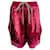 Autre Marque Pantaloncini con coulisse decorati con paillettes rosse di Rick Owens Rosso Seta  ref.1261962