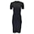 Autre Marque Fendi Black FF Monogram Short Sleeved Knit Midi Dress Viscose  ref.1261968