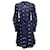 Autre Marque Erdem, Marineblaues Enya-Kleid mit weißer Stickerei Polyester  ref.1262234